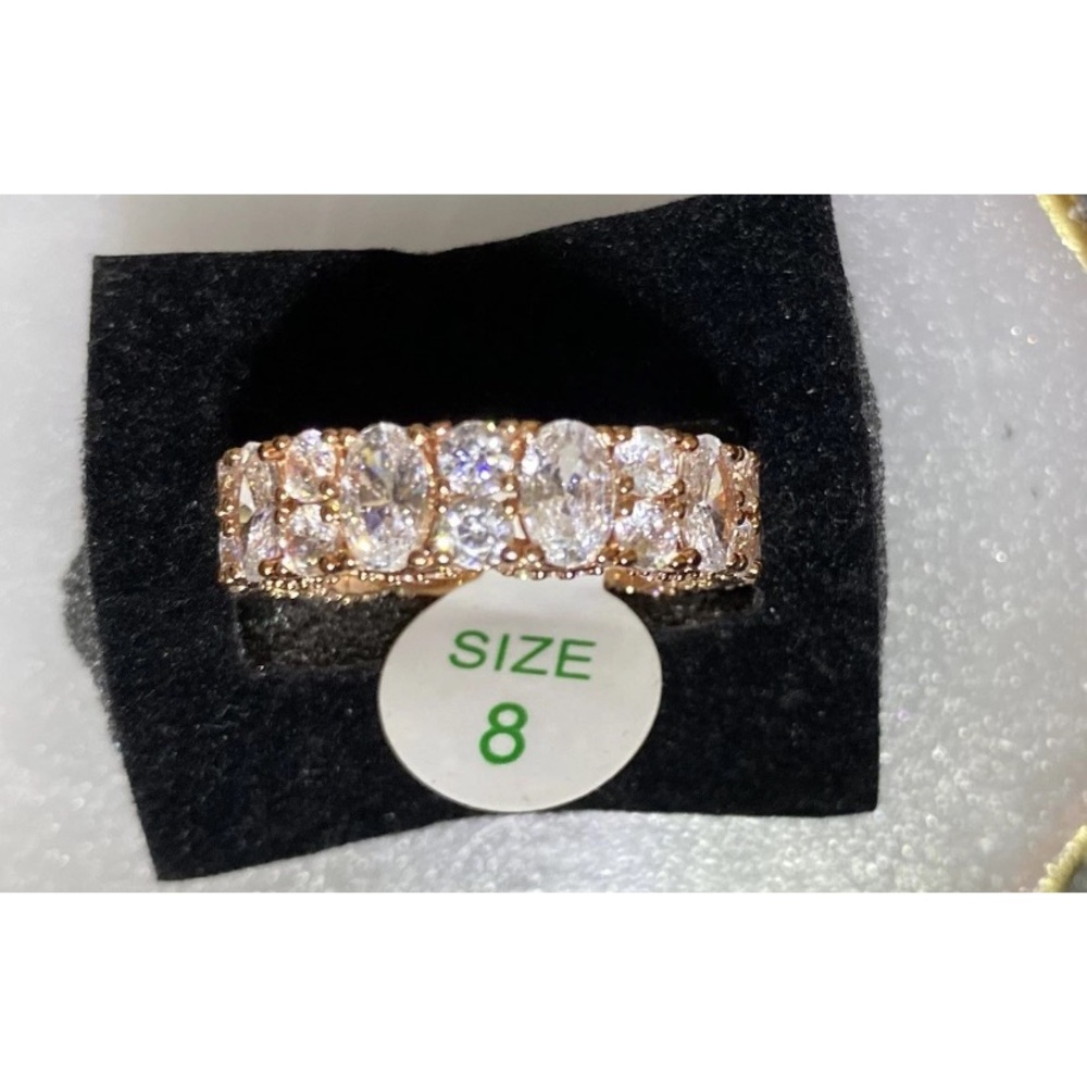 “Embrace The Joy” Diamond CZ Rose Gold Ring 8 April Collection BP